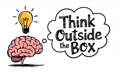 Creative Thinking Outside The Box Concept Illustration