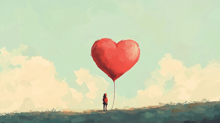 Fototapeta premium A valentine's Minimalist feeling