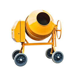 cement mixer isolated on transparent background