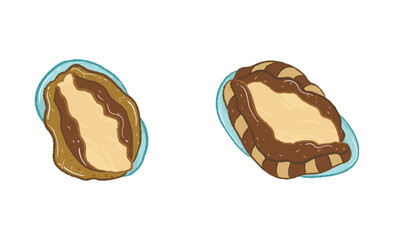 Art & IllustrationRaw abalone shell sea food in food ingredients