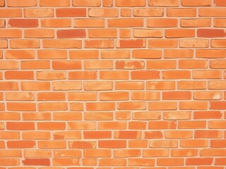 Obraz premium Burnt orange and peach brick wall with textured surface, facade, background