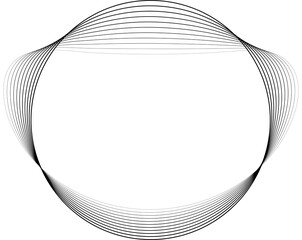 Circle liquid with blend line halftone use for badges, tag, label, logo