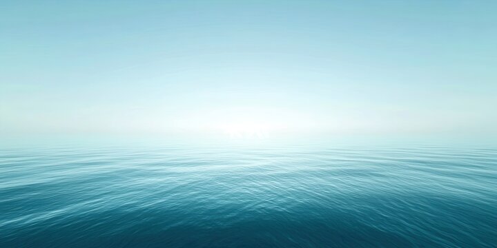The ocean is blue and calm