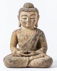 Serene Stone Buddha Statue: Awe-inspiring representation of peace, meditation and spiritual enlightenment