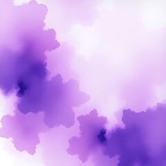 Obraz premium Purple Watercolor Clouds in a Dreamy Ethereal Atmosphere – Soft Lavender Hues with Delicate Brushstrokes, Misty Texture, Wispy Edges, and a Light, Airy Composition for a Minimalist and Abstract Pastel