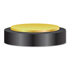 black and gold 3d podium transparent background
