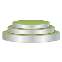 green and silver 3d podium transparent background