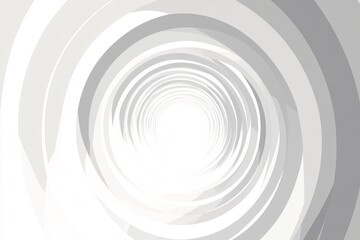 Obraz premium Abstract Spiral Vortex Tunnel: Gray and White Dynamic Background