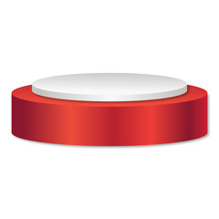 elegant red 3d podium transparent background