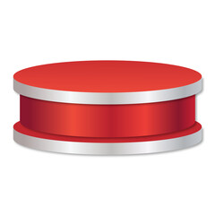 elegant red 3d podium transparent background