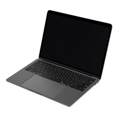 Laptop computer screen, workspace, office, technology, dark background, website design