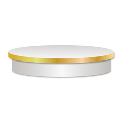 white and gold 3d podium transparent background