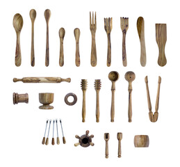 set of kitchen utensils