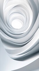 Obraz premium Abstract Swirling White and Grey Tunnel Background