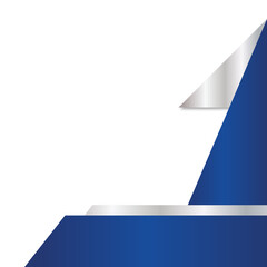 blue and silver corner element design transparent background