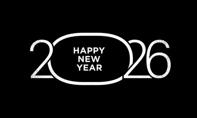 2026 number design for new year celebration.