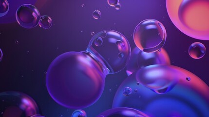 Abstract Purple Bubbles