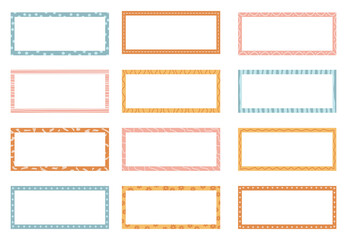 Pastel Boho Decorative Rectangle Frames