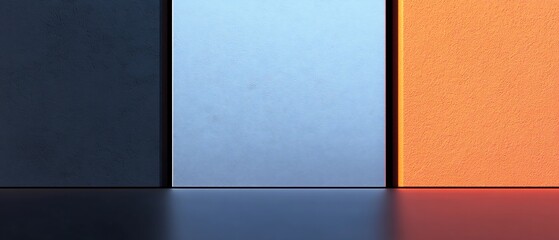 Fototapeta premium Abstract Cool Tones Minimalist Design Subtle lighting enhances the vertical composition. AI Generated