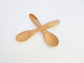 Wooden spoon isolated on white