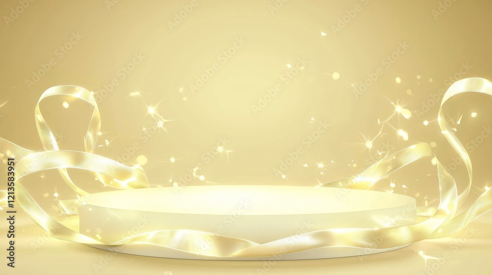Poster elegant 3d podium design with ample empty space for display and presentation