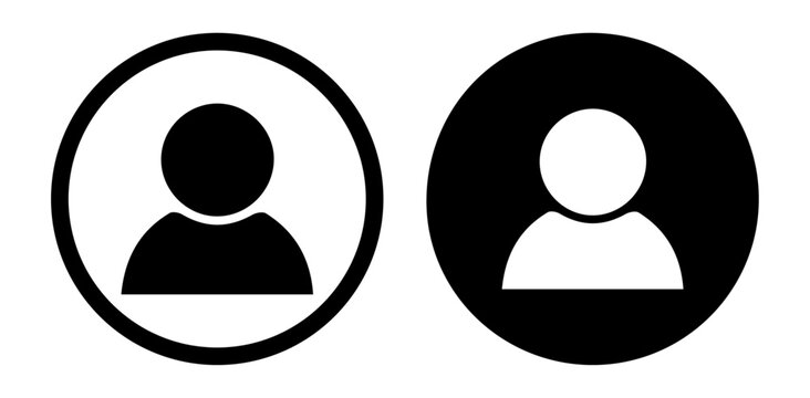 User icon vector set. user icon set fill and stroke in white background. Profile and people silhouette collection. user synbol..