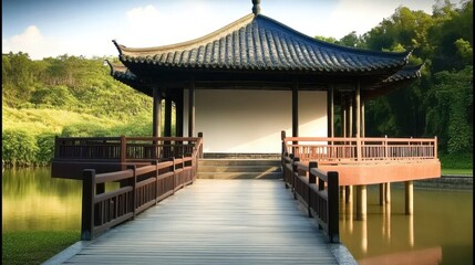 Ancient Chinese temple in the morning, an ideal destination to uncover China's cultural landmarks amidst the Chinese New Year festivities.