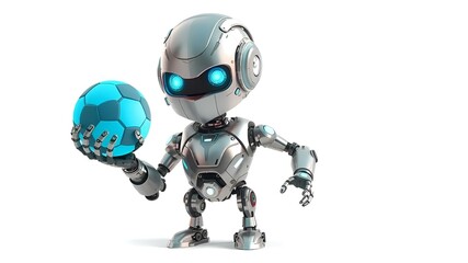 Fototapeta premium blue screen robot 3d