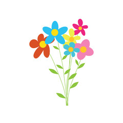 Colorful Hand-Drawn Flower Bouquet