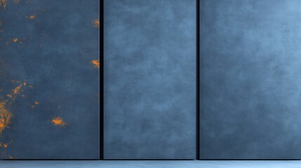 Fototapeta premium Rustic Blue Metal Panels Subtle Texture Deep Hues. AI Generated