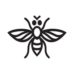 2d fly logo with white background