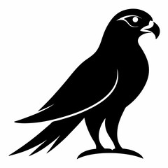 falconet bird silhouette vector icon on white background