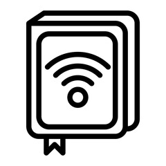 book IoT outline icon