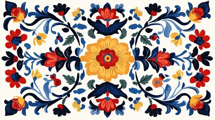 Floral pattern design artistic creation digital art colorful environment vibrant concept