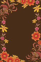 Indonesia Batik ornamental pattern traditional and elegant design for background, card, invitation, fabric, etc