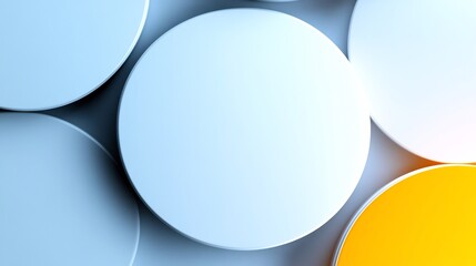 Abstract Blue Orange Circles Soft Light Background. AI Generated