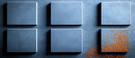 Naklejka premium Rustic Blue Steel Texture Subtle Rust Detail. AI Generated