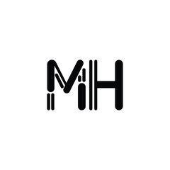 MH monogram logo design letter text name symbol monochrome logotype alphabet character simple logo