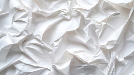 Obraz premium Close-Up of Organic White Paper Texture with Soft Wrinkles and Folds