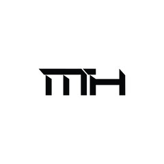 MH monogram logo design letter text name symbol monochrome logotype alphabet character simple logo