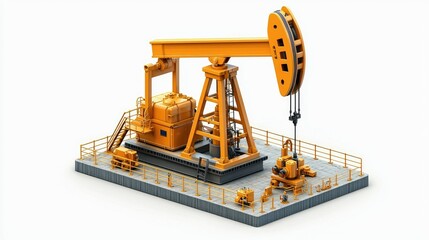 Pumpjack Oil Rig Extraction Machinery Platform
