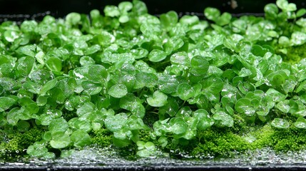 Lush green moss covering the forest floor, creating a natural backdrop ideal for montage display of products with a serene and earthy vibe.