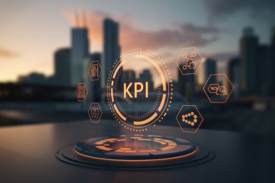 Digital Kpi Dashboard Displays Key Performance Indicators