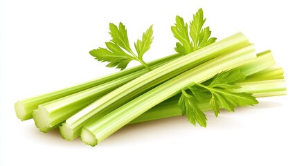 Fresh Celery Stalks with Parsley