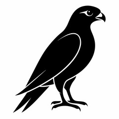 falconet bird silhouette vector icon on white background
