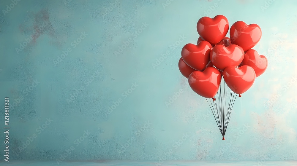 Aufkleber beautifully captured image showcasing a valentine s day or romantic concept with red heart shaped ba