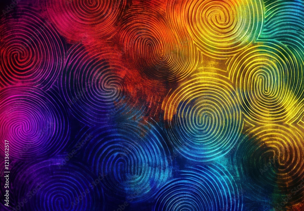Poster colorful abstract swirling patterns with vibrant and dynamic lines creating an eye-catching visual e