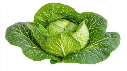 Obraz premium Vibrant Green Cabbage Close-up, Fresh and Ready for Cooking