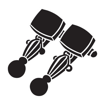 black cufflinks accessory design clip art preview