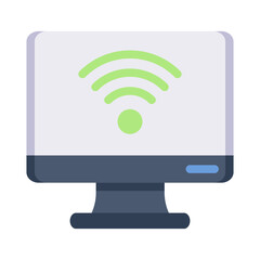 computer IoT flat icon